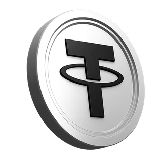 Tether USDT mønt-ikon i tillidssektionen på handelsplatformens community-side